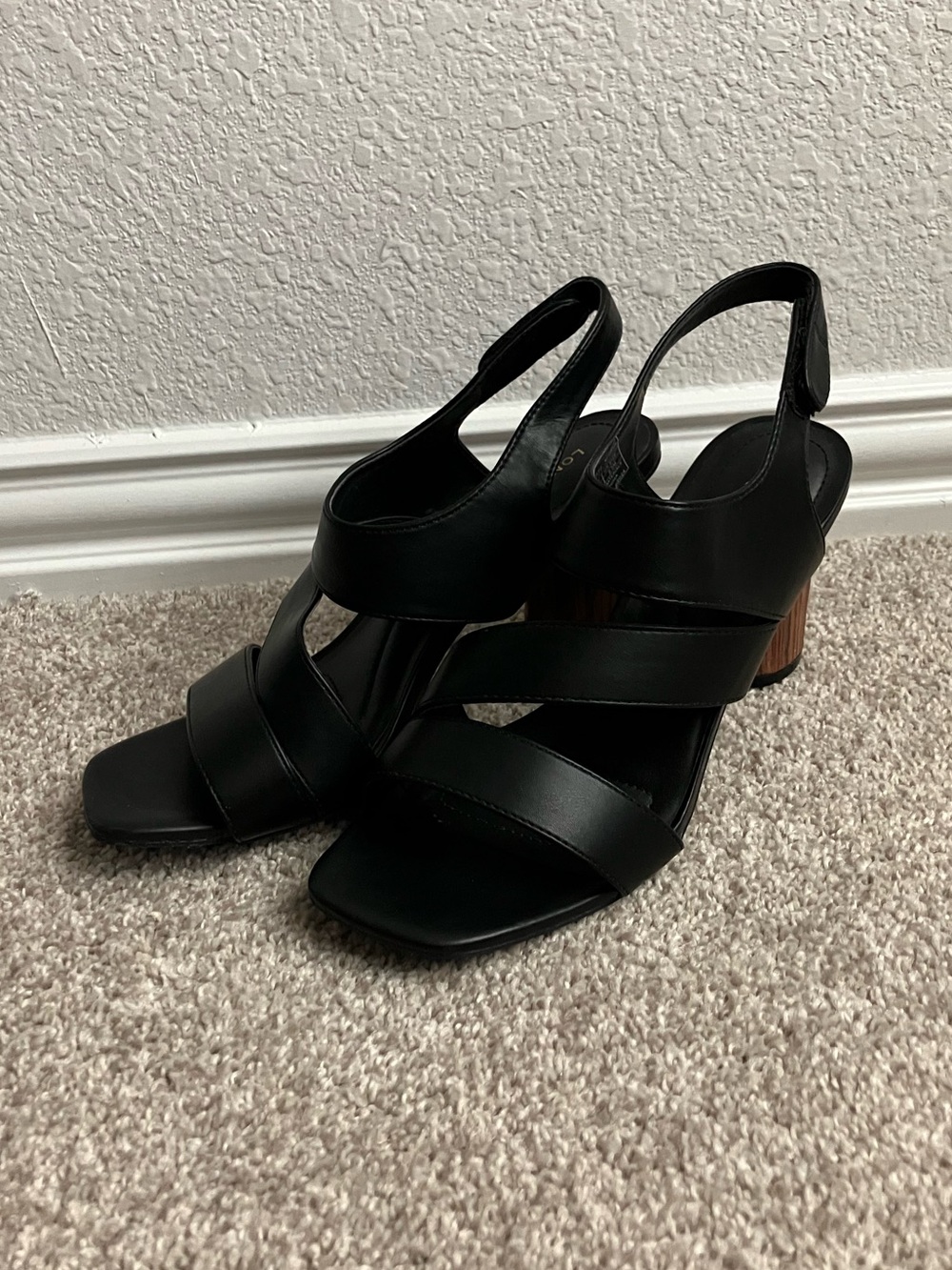 Women's Black Sandal Heels